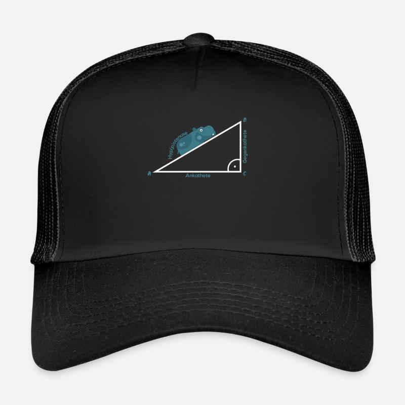 Pythagoras Hypotenuse Mathe Shirt Geschenk - Trucker Cap - Schwarz/Schwarz