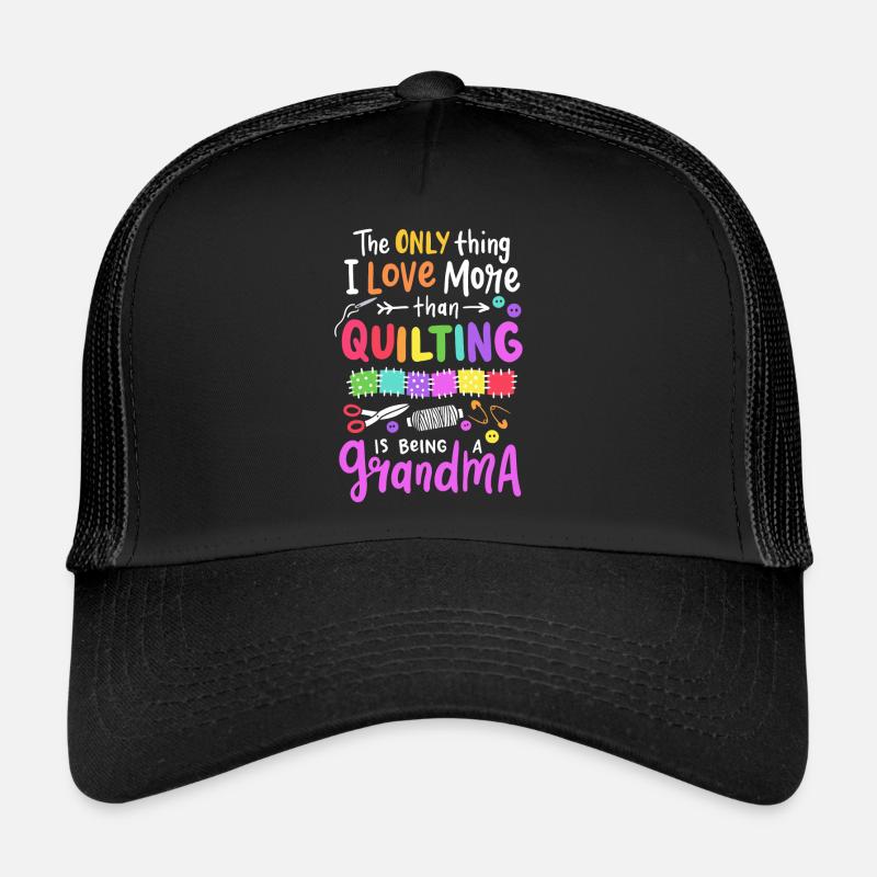 Quilten - Trucker Cap - Schwarz/Schwarz