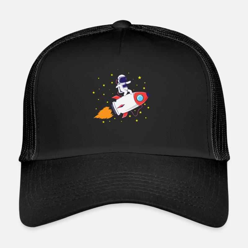 L’astronaute sur la fusée Casquette trucker 