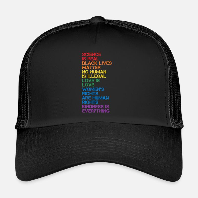 Science Is Real Black Lives Matter LGBT Pride BLM Trucker Cap