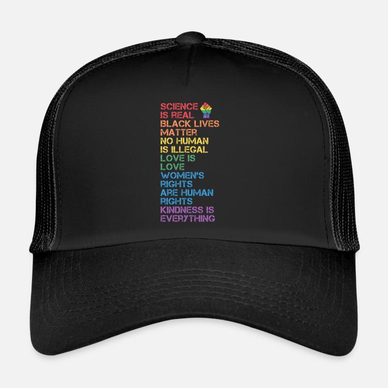 BLM Science Is Real Black Lives Matter LGBT Pride Trucker Cap