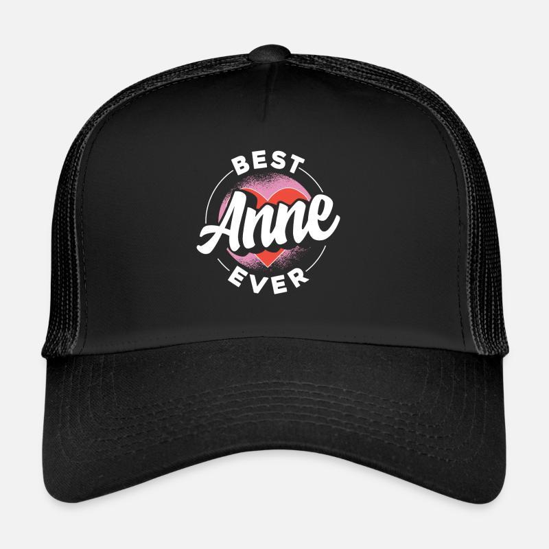 Süßes Best Anne Ever Cooles Türkische Mama Mutter - Trucker Cap - Schwarz/Schwarz