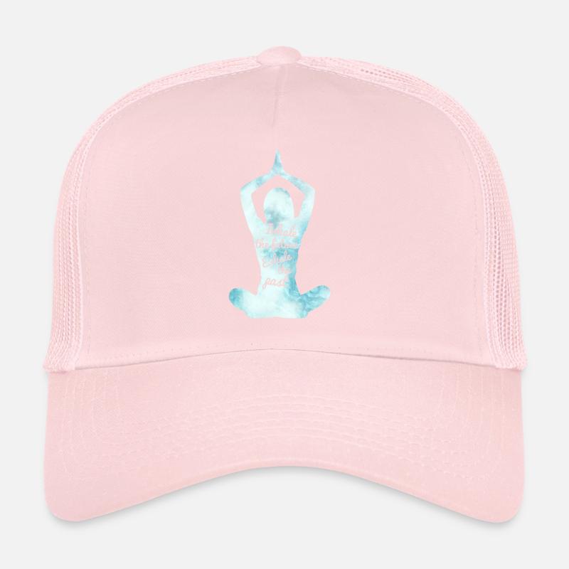 Yoga Pose Inhale Exhale disant idée cadeau Casquette trucker 