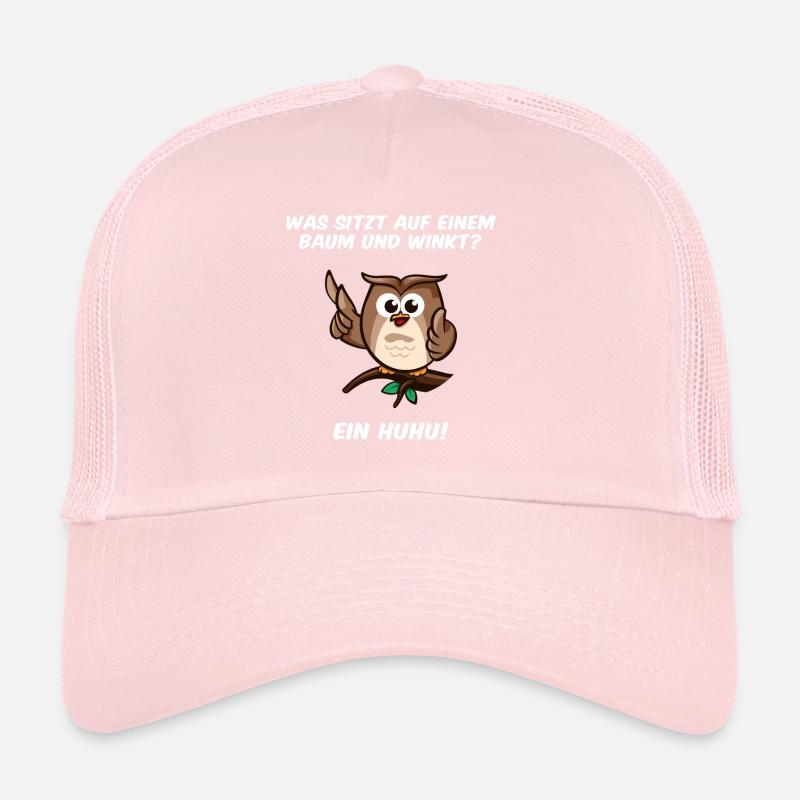 Ein Huhu ist ein Uhu, der dir winkt. Lustige Eule Trucker Cap