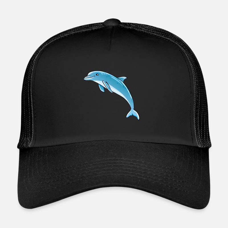 Delfin - Trucker Cap - Schwarz/Schwarz
