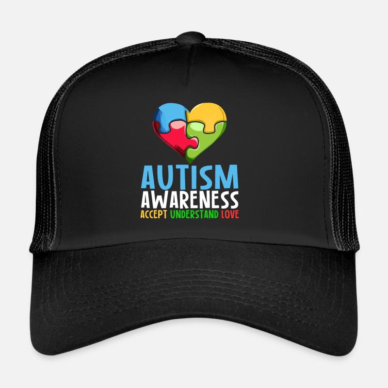 Sensibilisation à l'autisme Accepter comprendre l'amour Casquette trucker 