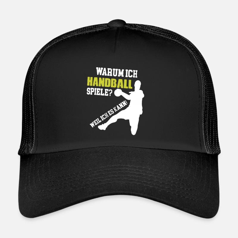 Handball Handballer Handball Geschenkidee - Trucker Cap - Schwarz/Schwarz