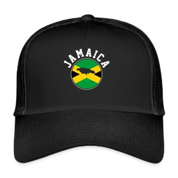 Drapeau Jamaïque - Casquette trucker  - noir/noir - Devant