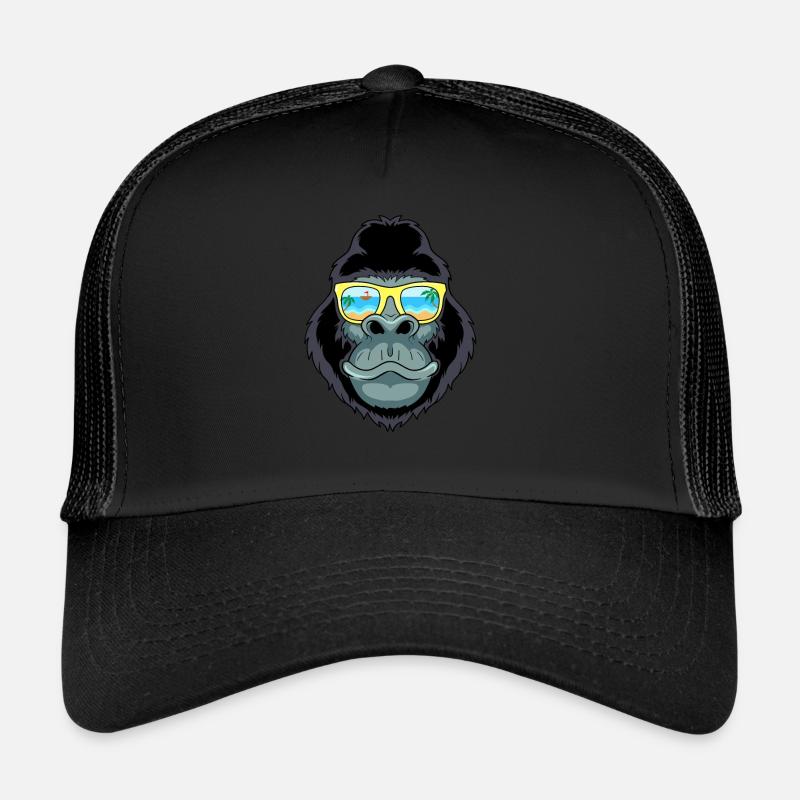 Gorialla Affe Sonnenbrille Sommer Strand Urlaub Trucker Cap