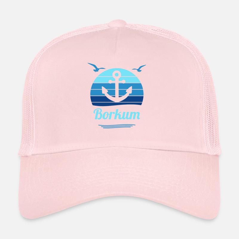 Borkum Ostfriesland île vacances Casquette trucker 