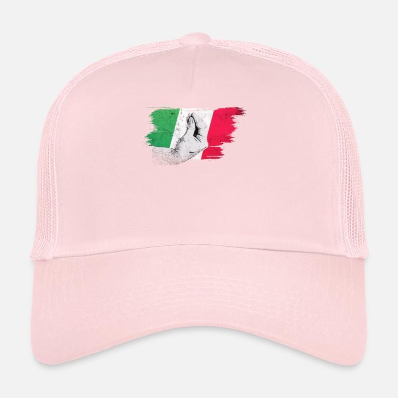 Italian flag with typical hand gesture capisci? Trucker Cap