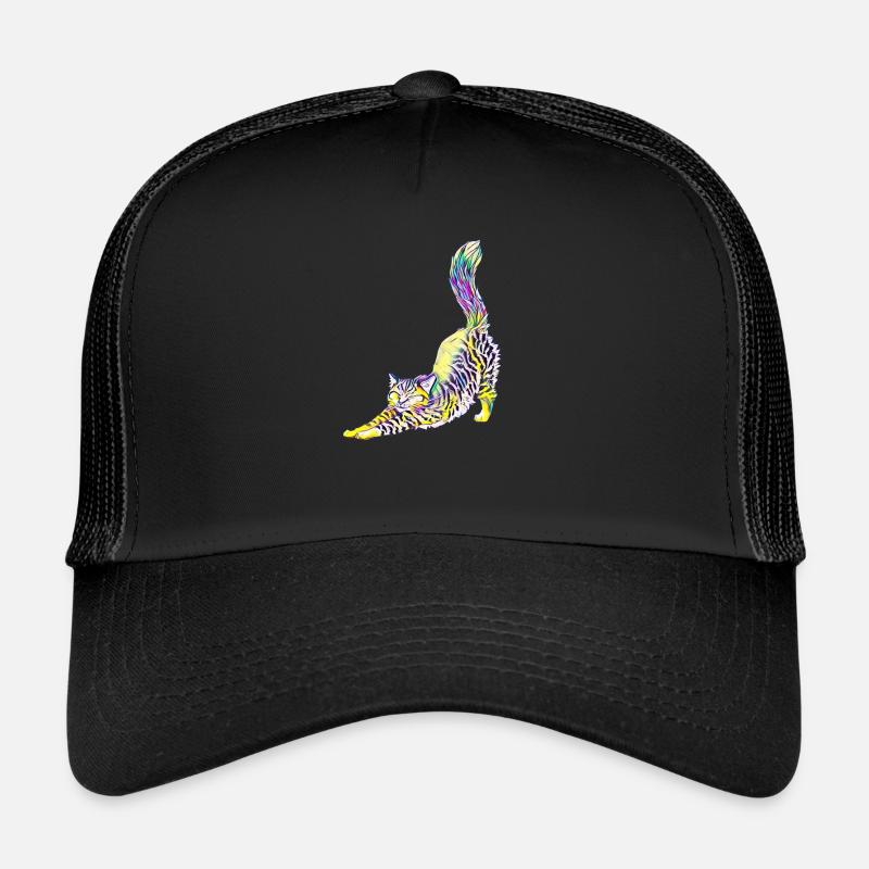Katze - Trucker Cap - Schwarz/Schwarz