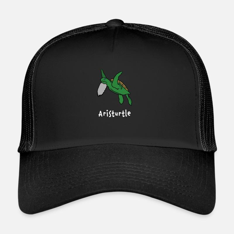 Philosopher Aristotle's Tortoise Philosophy - Trucker Cap - black/black