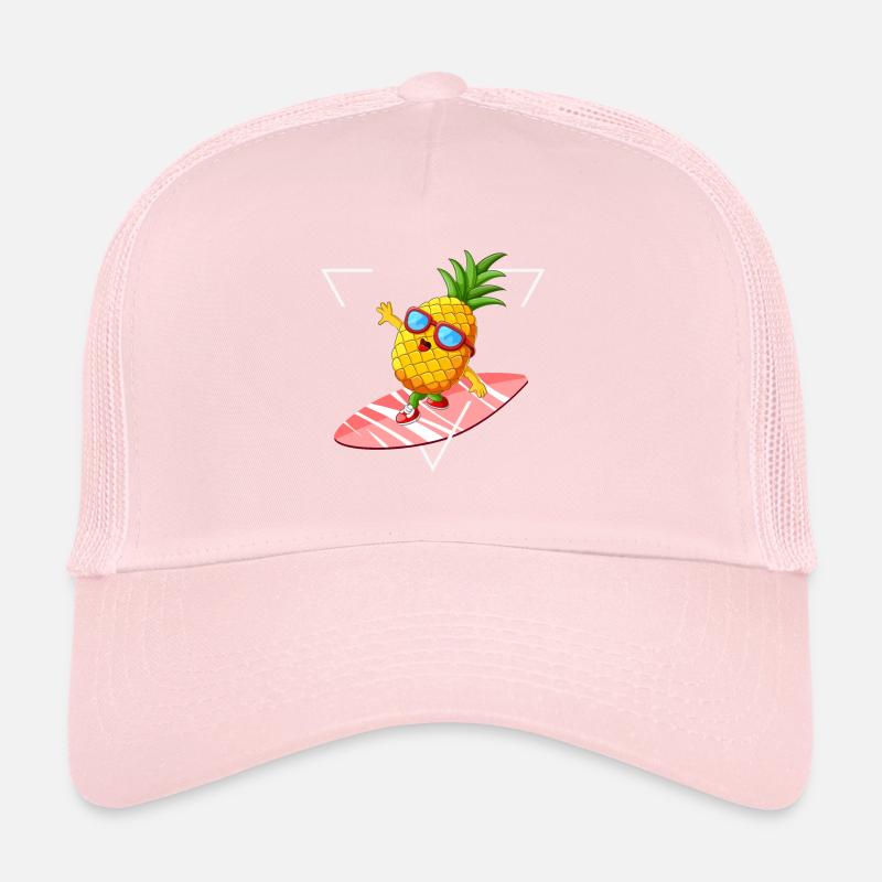 Vacances d'été heureux sentiment soleil de planche de surf ananas Casquette trucker 