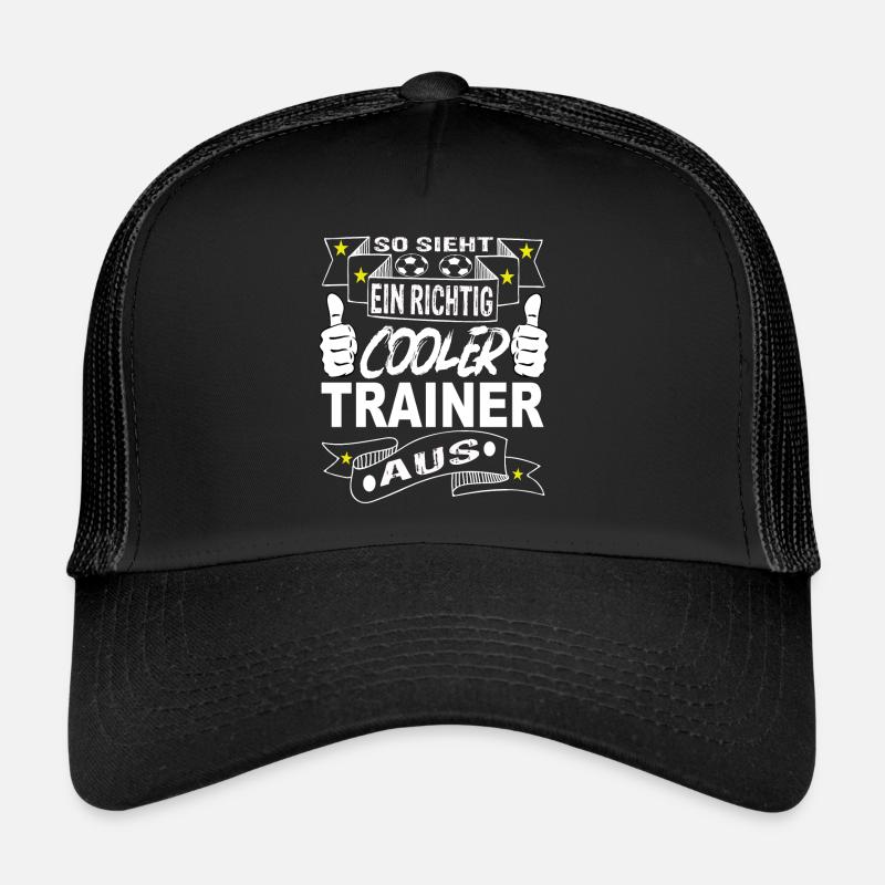 Fußball trainer - Trucker Cap - Schwarz/Schwarz