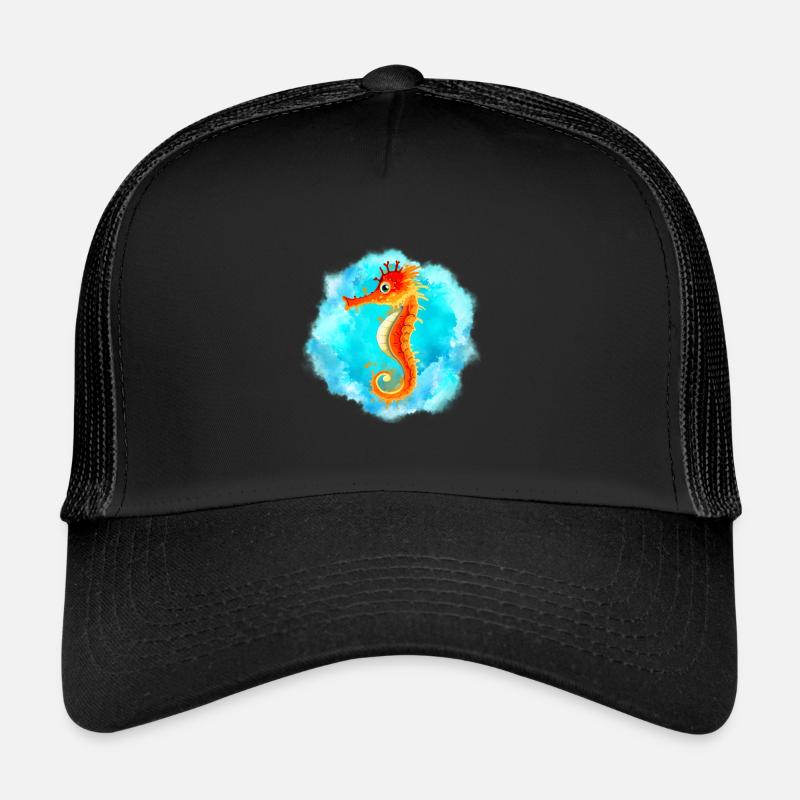 hippocampe - Casquette trucker  - noir/noir
