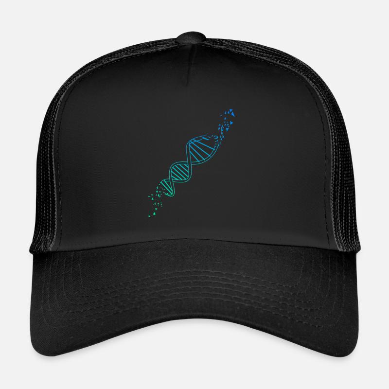 DNA Doppelhelix - Trucker Cap - Schwarz/Schwarz