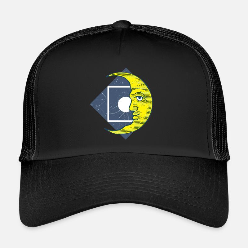 Géométrie du visage de la lune - lune Casquette trucker 