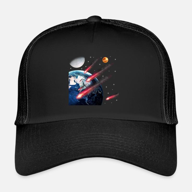 espace - Casquette trucker  - noir/noir