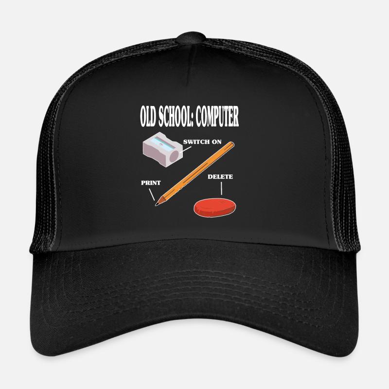 Old school computer pc technology Trucker Cap