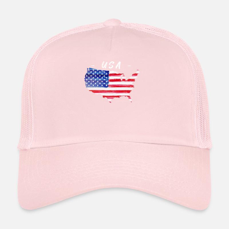 T-shirt drapeau américain drapeau américain Casquette trucker 