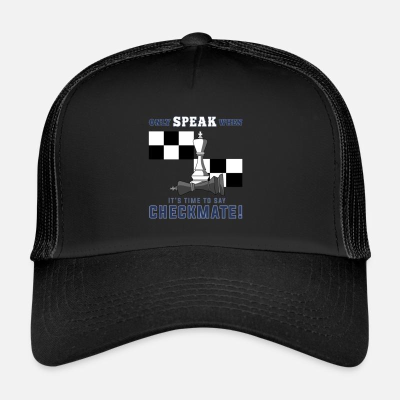 Schach, Schach Schachmatt, Schach Schachfiguren - Trucker Cap - Schwarz/Schwarz