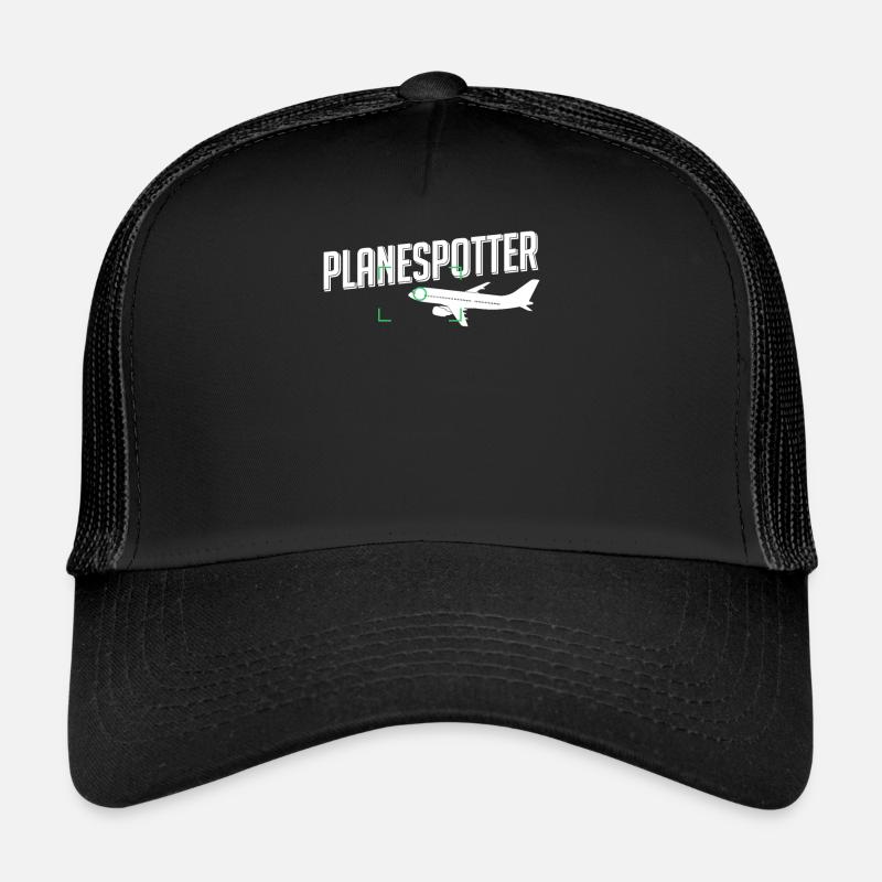 Planespotter - Trucker Cap - Schwarz/Schwarz