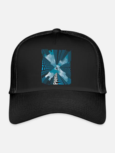 Skyline de Parkour - Casquette trucker  - noir/noir - Devant