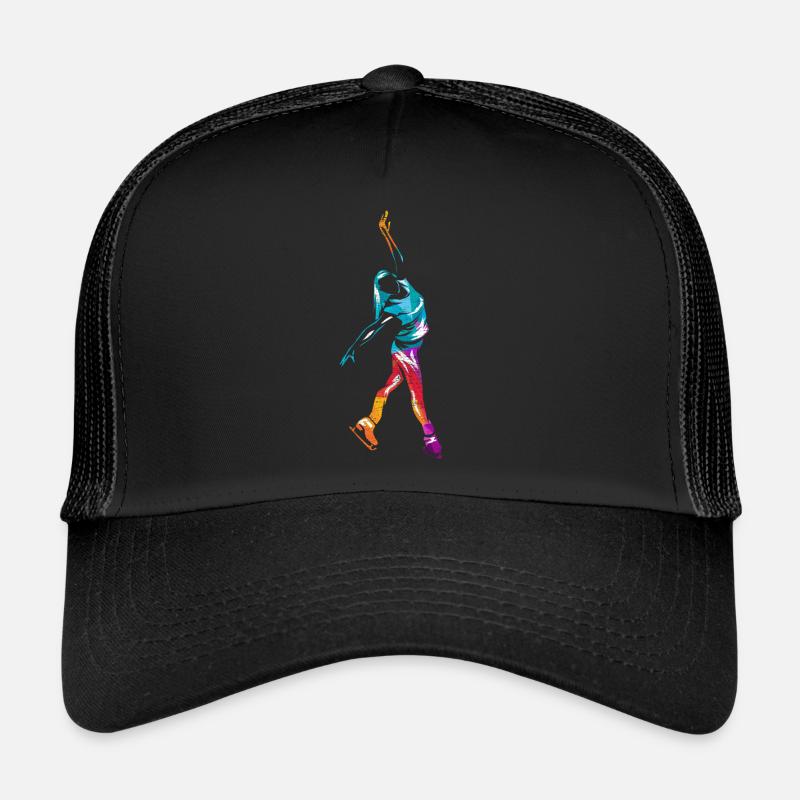 Schlittschuhlaufen Eiskunstlaufen - Trucker Cap - Schwarz/Schwarz