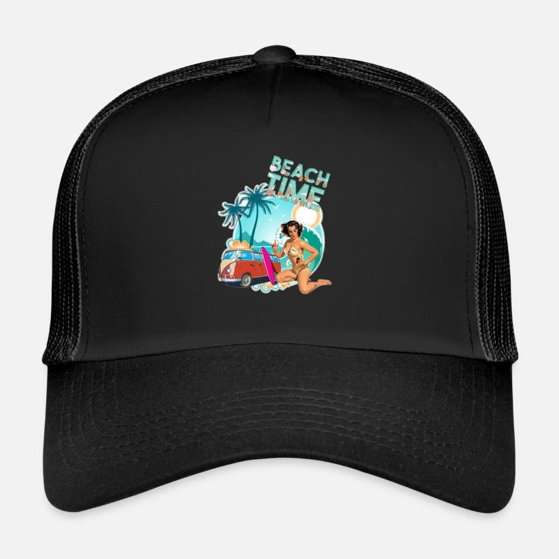 Surfeur de plage pin up Casquette trucker 