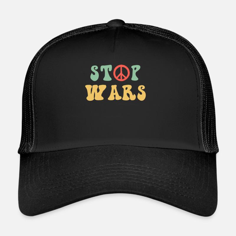 Stop wars - Paix, Signe de paix Casquette trucker 