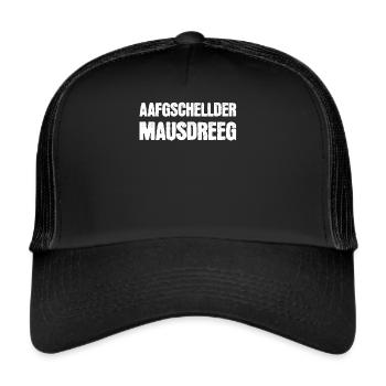 Franken Franke Bayrisch Geschenk - Trucker Cap - Schwarz/Schwarz - Vorne