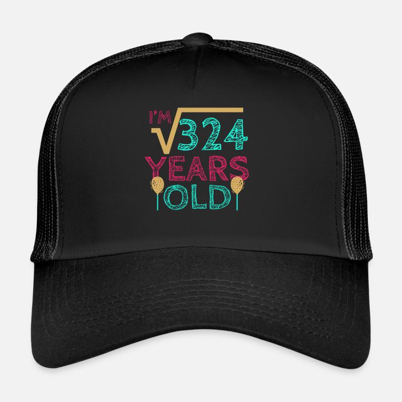 18 ans - Casquette trucker  - noir/noir