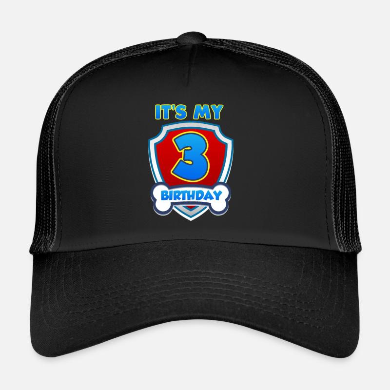 3 drei Mädchen Junge Geburtstag Knochen Geschenk Trucker Cap