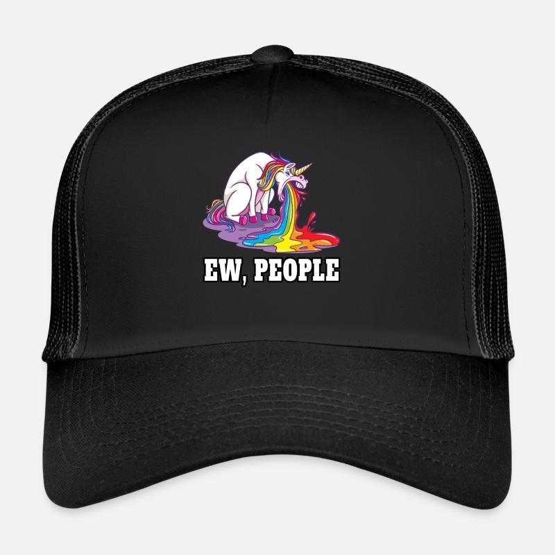 Ew People Einhorn - Trucker Cap - Schwarz/Schwarz