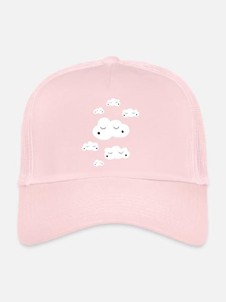 Little clouds - Trucker Cap - pale pink - Front