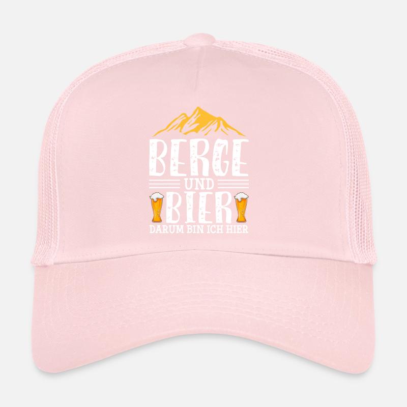 Berge und Bier Wandern Biertrinken Geschenk Trucker Cap