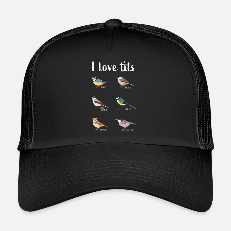 J'adore les seins Drôle Birdwatching Bird Gift Casquette trucker 