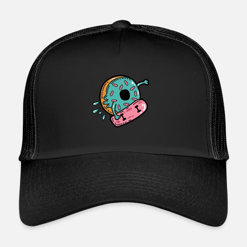 Donut Skateboard Skateboarden Trucker Cap