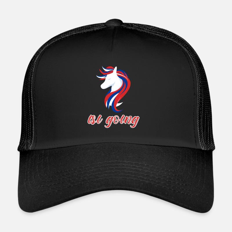 Isi Going islandpferd t shirt - Trucker Cap - Schwarz/Schwarz