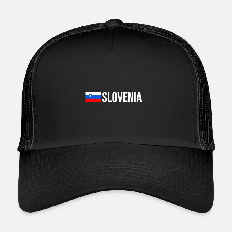Slowenien! - Trucker Cap - Schwarz/Schwarz