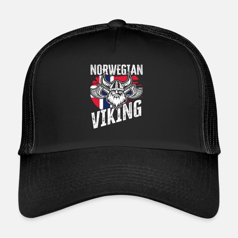 Norway vikings - Trucker Cap - black/black