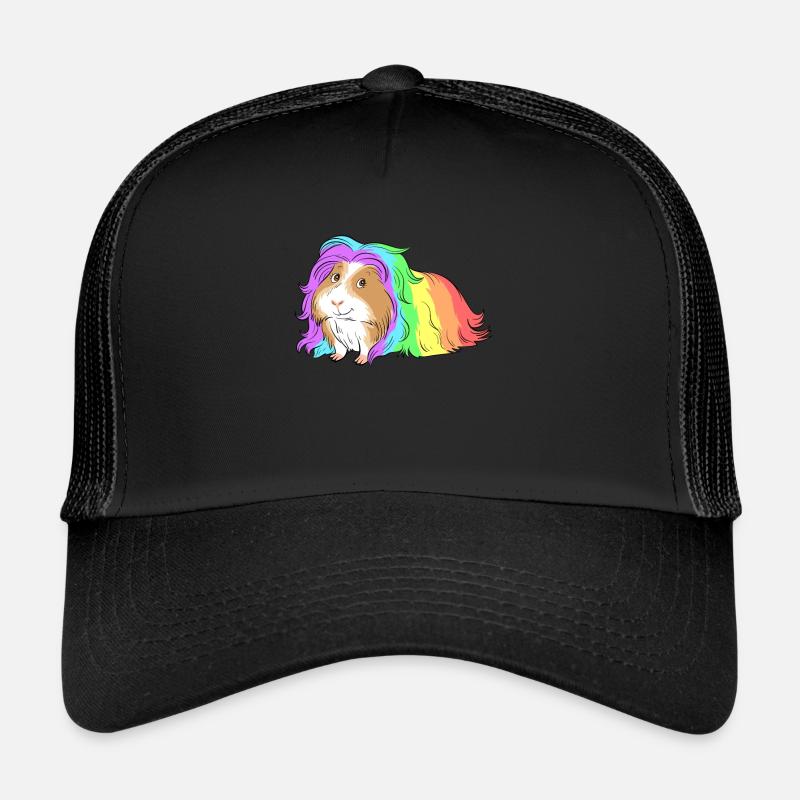 Cochon d'Inde arc-en-ciel coloré Casquette trucker 