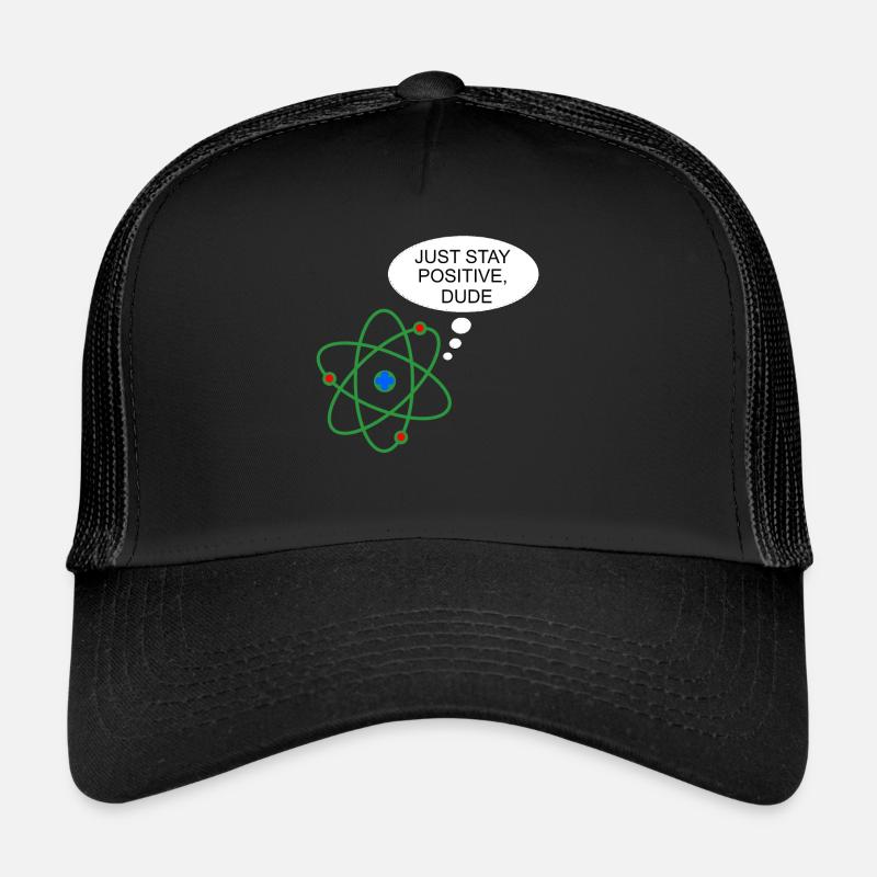 Proton Drôle Science Chimie Physique Nerd - Casquette trucker  - noir/noir