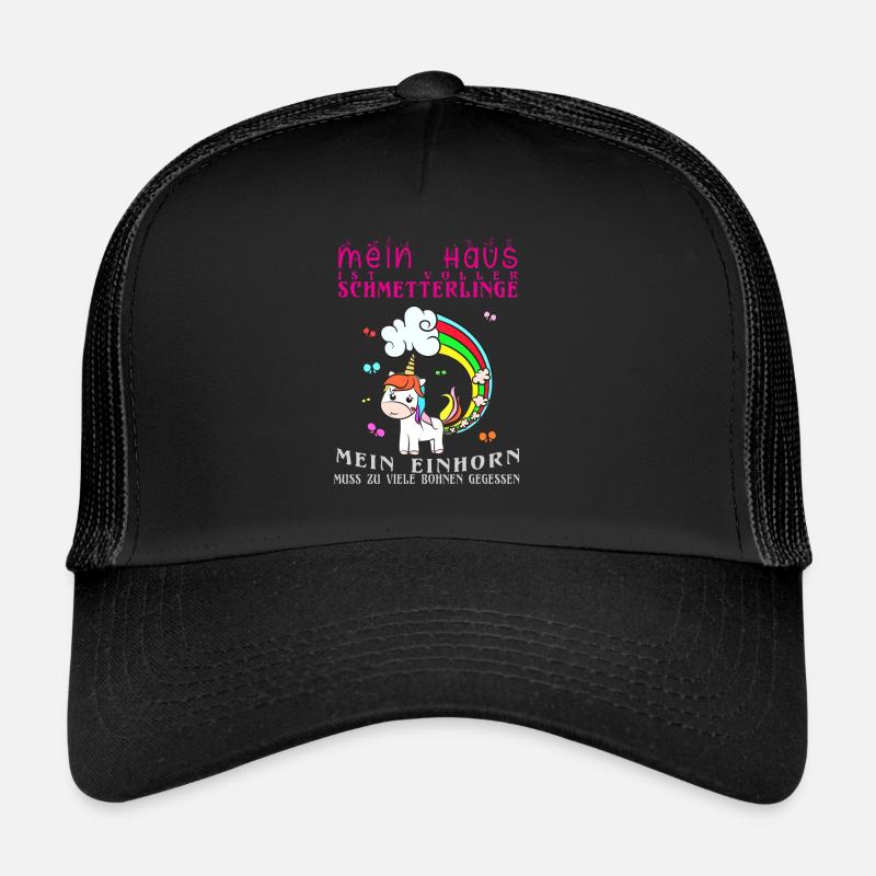 Einhorn Pups als Schmetterlinge und Regenbogen Trucker Cap