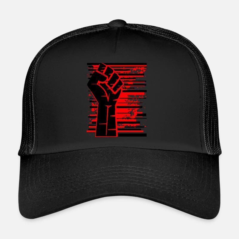 Fist rouge noir Casquette trucker 