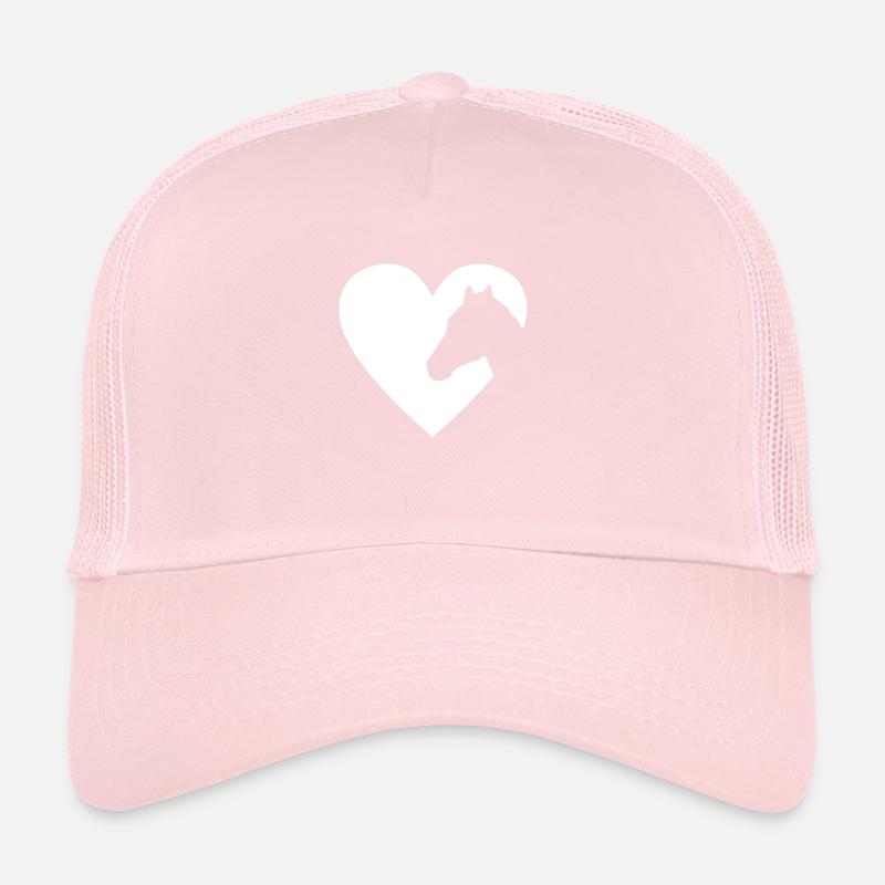 Pferd Silhouette Pferdekopf Herz Liebe Geschenk Trucker Cap