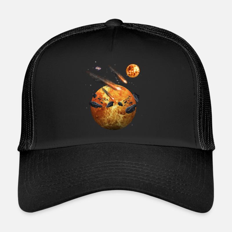 espace - Casquette trucker  - noir/noir