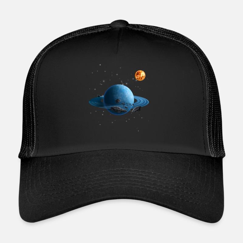 Système solaire - Casquette trucker  - noir/noir