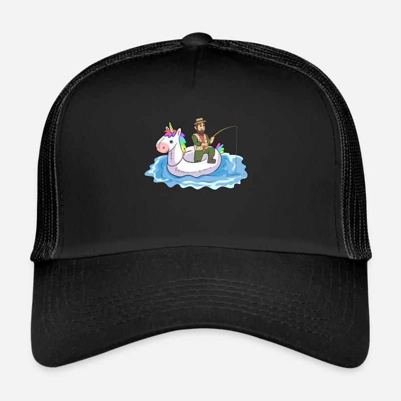 Fishing unicorn flotation rubber boat angler Trucker Cap